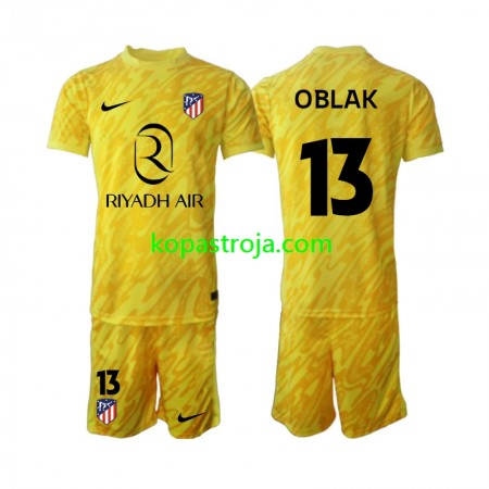 Billiga Fotbollströjor Atlético Madrid Jan Oblak 13 Målvakt Barn Tredje tröja 2024/25 Kortärmad